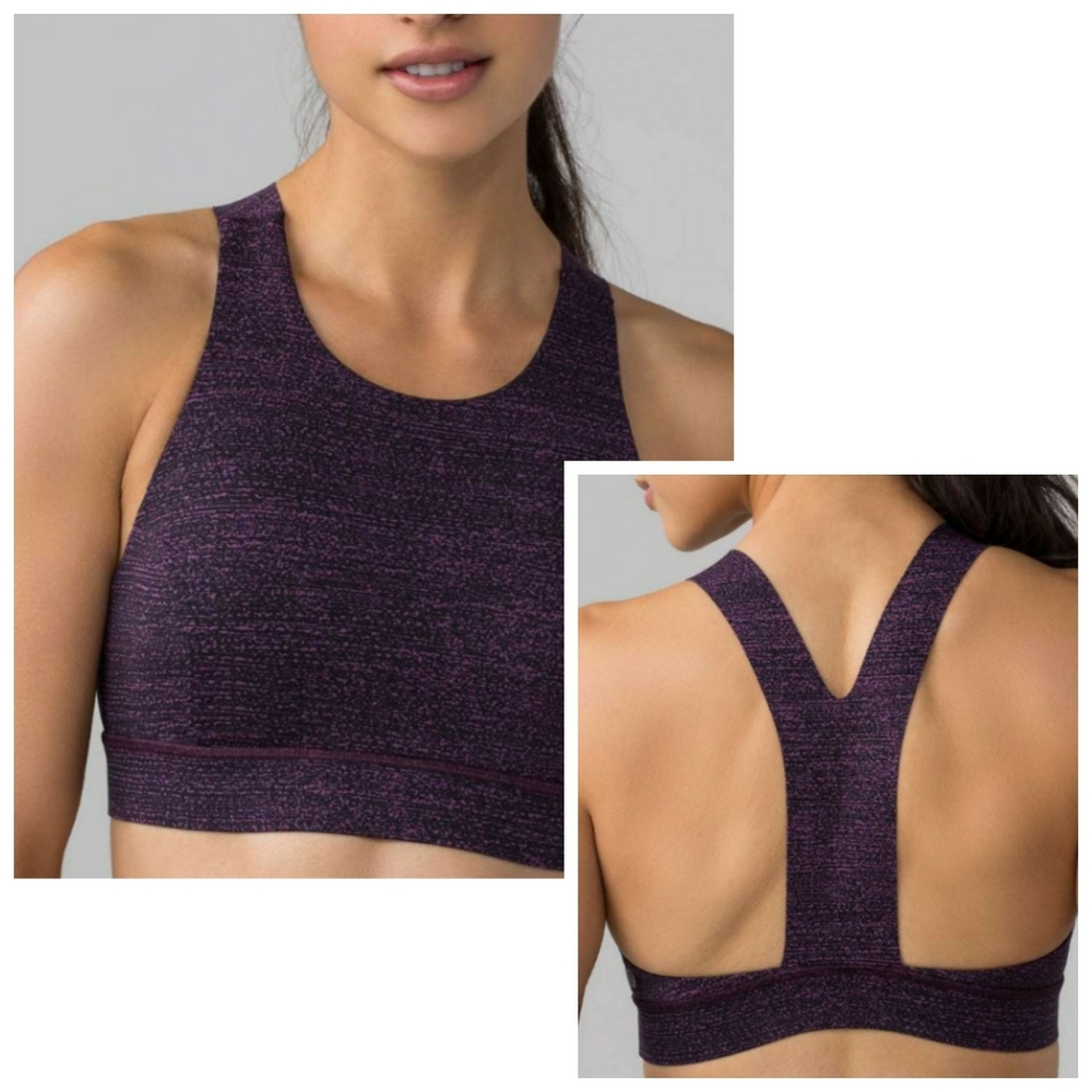 Lululemon Fast&Free Bra Sports Salt Dark Mystic Black 10